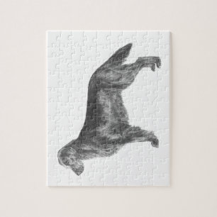 Flat Coated Retriever Jigsaw Puzzle