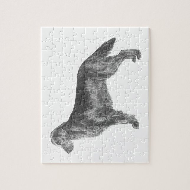 Flat Coated Retriever Jigsaw Puzzle (Vertical)