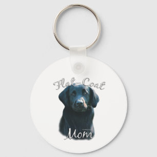 Flat-Coated Retriever Mom 2 Keychain