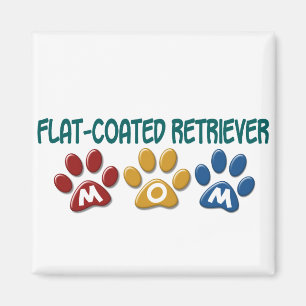 FLAT-COATED RETRIEVER Mom Paw Print 1 Magnet