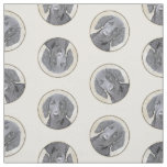Flat-Coated Retriever Painting Black Pet Dog Art Fabric