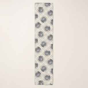 Flat-Coated Retriever Painting Black Pet Dog Art Scarf