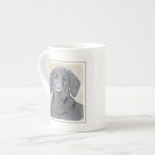 Flat_Coated Retriever Painting _ Original Dog Art Bone China Mug