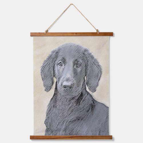 Flat_Coated Retriever Painting _ Original Dog Art Hanging Tapestry