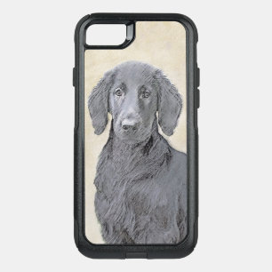 Flat-Coated Retriever Painting - Original Dog Art OtterBox Commuter iPhone SE/8/7 Case