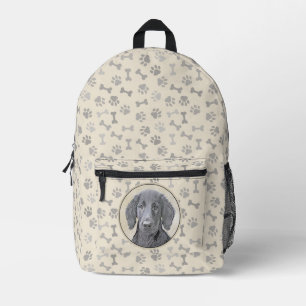 Flat-Coated Retriever Painting - Original Dog Art Printed Backpack