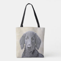 Flat-Coated Retriever Painting - Original Dog Art