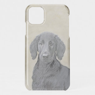 Flat-Coated Retriever Painting - Original Dog Art iPhone 11 Case