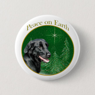 Flat-Coated Retriever Peace Button
