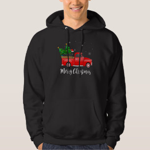 Flat Coated Retriever Red Truck Christmas Tree Xma Hoodie