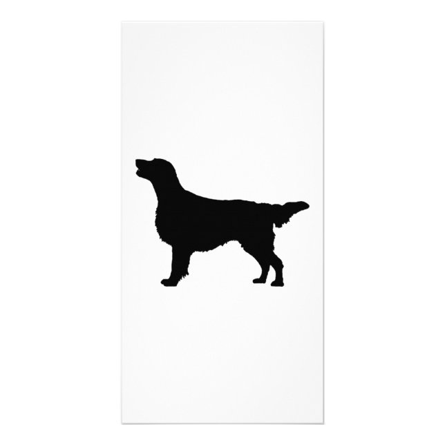 Flat-Coated Retriever Silhouette Love Dogs Card (Front)