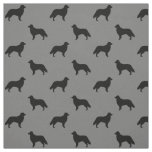Flat Coated Retriever Silhouettes Dogs Patterned Fabric