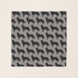 Flat Coated Retriever Silhouettes Pattern Scarf<br><div class="desc">Flattie Lover's Scarf</div>