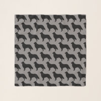 Flat Coated Retriever Silhouettes Pattern