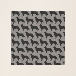 Flat Coated Retriever Silhouettes Pattern Scarf