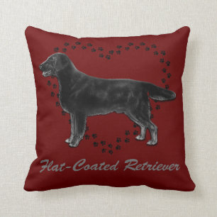 Flat-Coated Retriever Throw Pillow