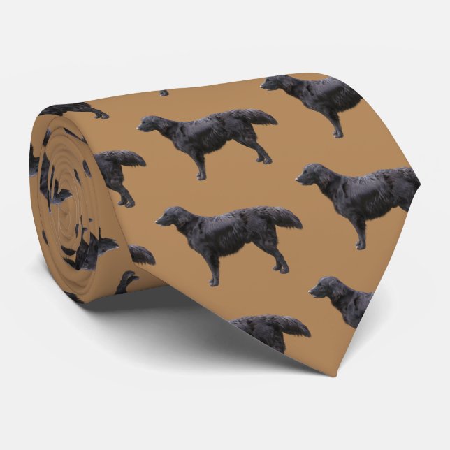 Flat-coated Retriever Tie (Rolled)