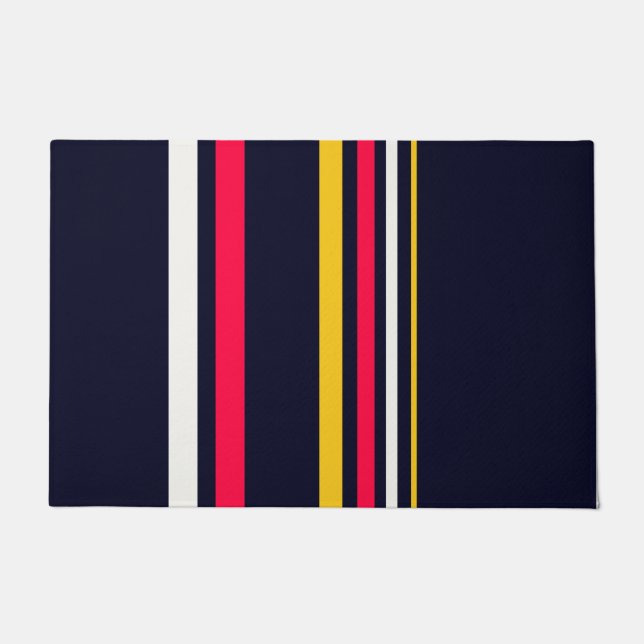 Flat Color Stripes Doormat (Front)