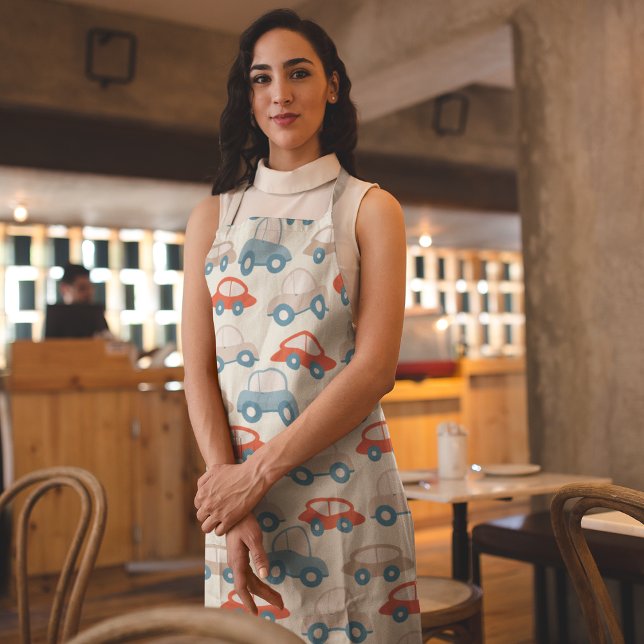 Flat Cute Cars Apron (Creator Uploaded)