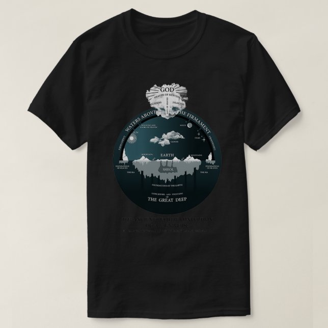Flat Earth Ancient Hebrew Conception of The Univer T-Shirt (Design Front)