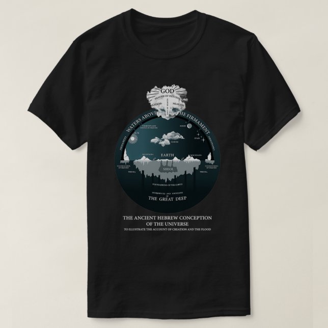 Flat Earth Ancient Hebrew Conception of The Univer T-Shirt (Design Front)