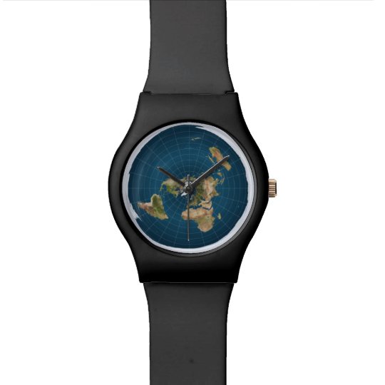 flat earth map watch