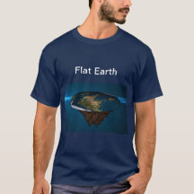 Flat Earth blue T-shirt