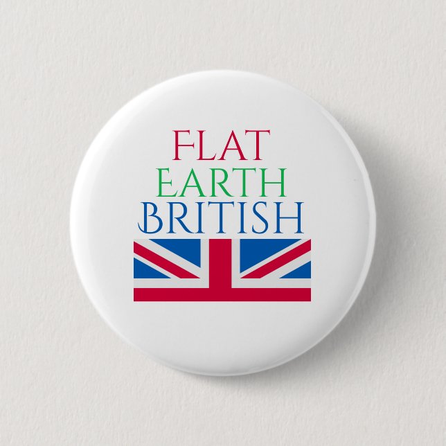 Flat Earth British Button (Front)
