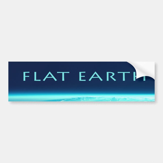 Flat Earth bumper sticker (Front)