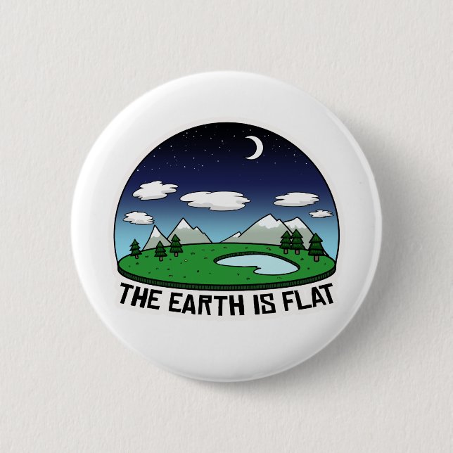 Flat earth button (Front)