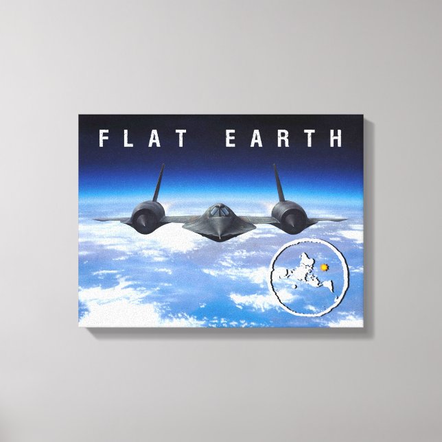 Flat Earth -- Canvas 14 x 11 (Front)