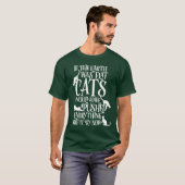 Flat Earth Cat Theory graphic funny earth day T-Shirt (Front Full)