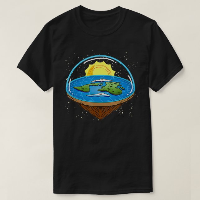 Flat Earth Conspiracy Theory Society  T-Shirt (Design Front)