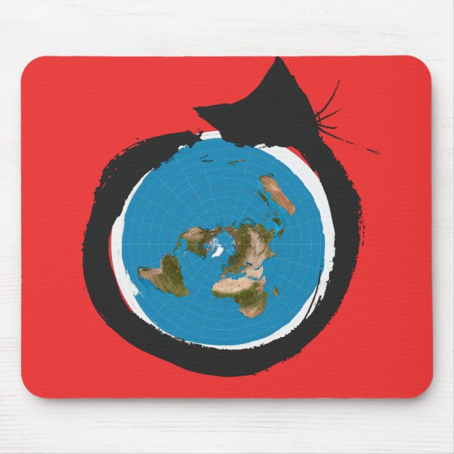 Flat Earth Designs - CAT MAP CLASSIC Mouse Pad (Front)