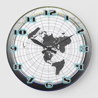 Flat Earth Gleasons Stationary Map of the World Large Clock