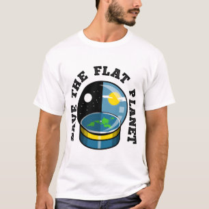 Flat earth in snow globe T-Shirt