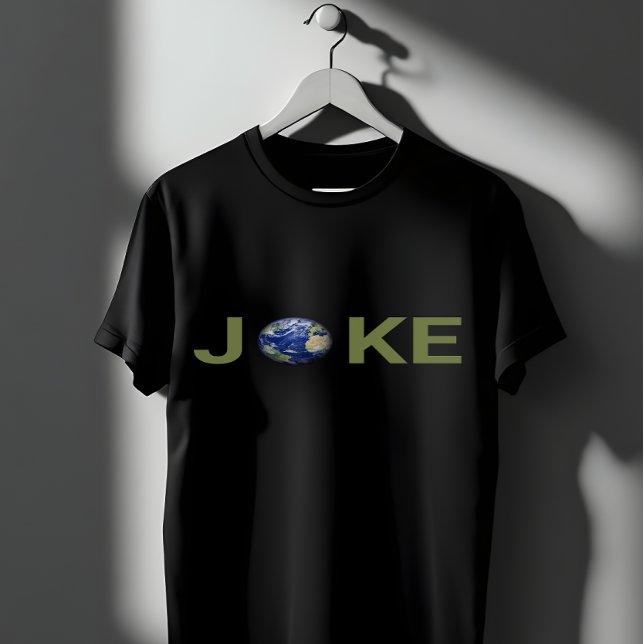 Flat Earth Joke Funny Science Humor  T-Shirt (Creator Uploaded)