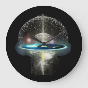 Flat earth large clock
