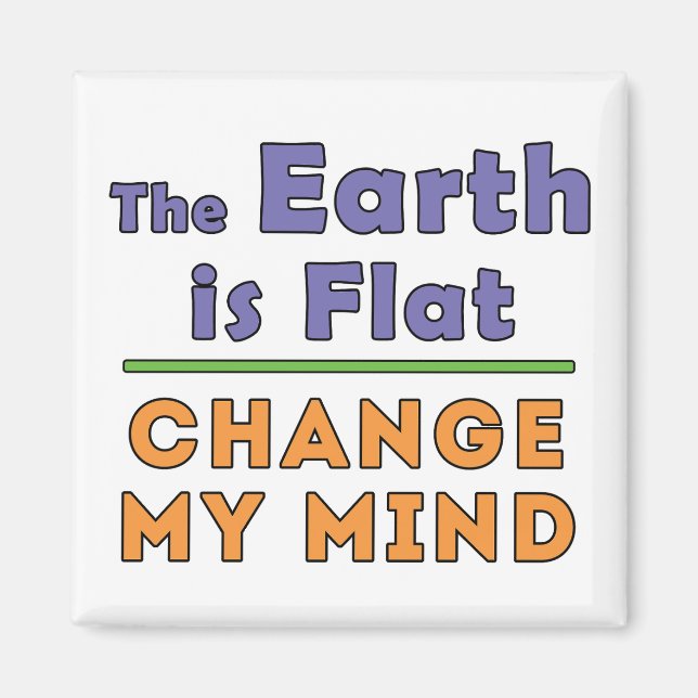 Flat Earth Magnet (Front)