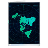 Flat Earth Map (Azimuthal equidistant projection) (Front)