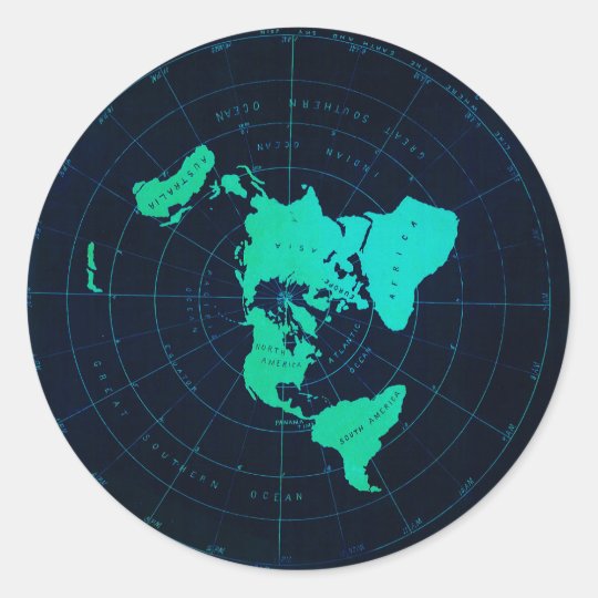 flat earth map of the world