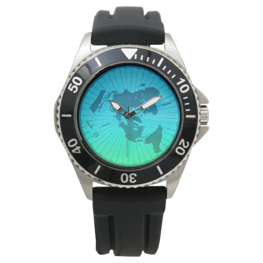 flat earth map watch