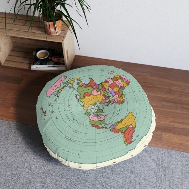 Flat earth map cushions - unique decorative (Creator Uploaded)