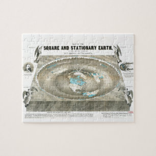 Flat Earth Map Jigsaw Puzzle