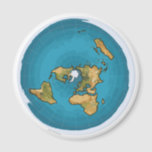 Flat Earth Map Magnet