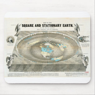 Flat Earth Map Mouse Pad