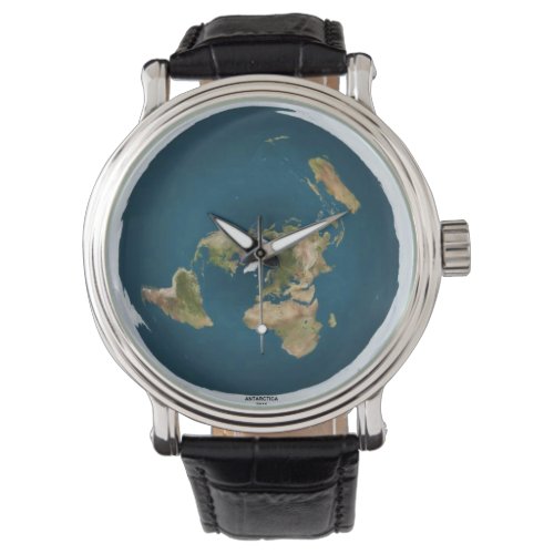 Flat Earth Map Wrist Watch