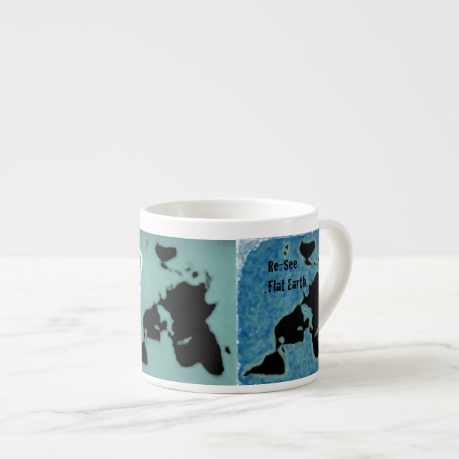 Flat Earth New Map Mug (Front Right)