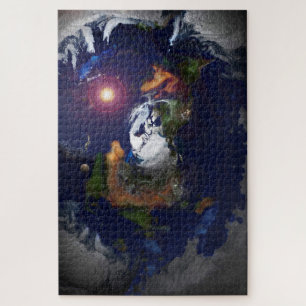 FLAT EARTH ON FIRE JIGSAW PUZZLE