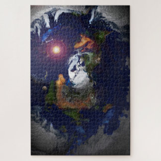 FLAT EARTH ON FIRE JIGSAW PUZZLE
